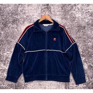 Vintage Fred Perry x Apple Computers Track Jacket Large Mens Velour Rainbow Logo
